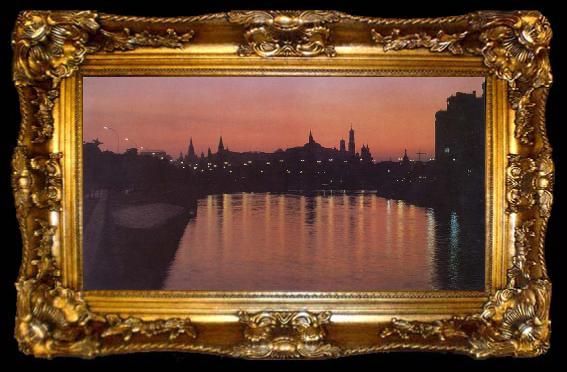 framed  unknow artist Kremlin by Night, ta009-2
